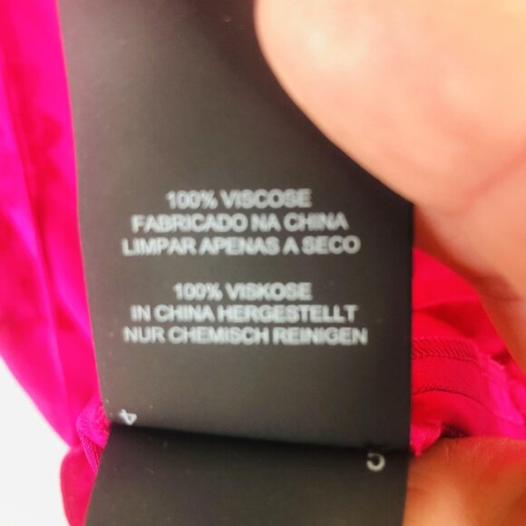 Coach 1941 Dress Womens 0 Fuchsia Ruffle Studded Floral Jacquard Viscose 232843 - Picture 9 of 16